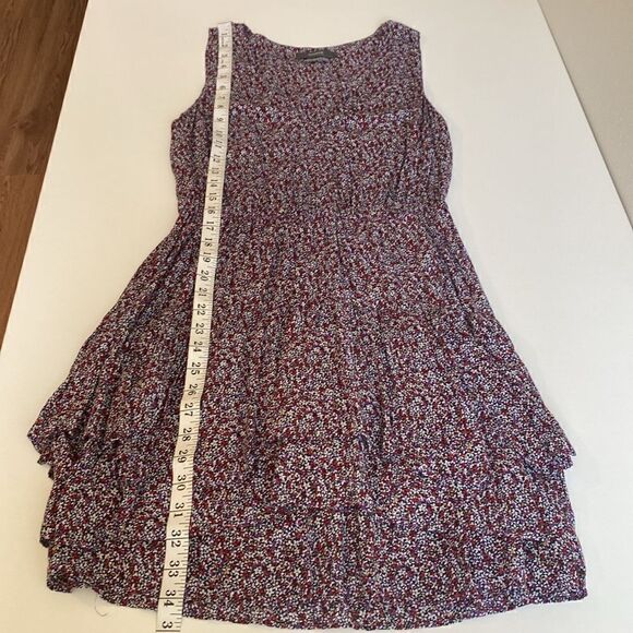MARCS Navy Red and White Ditsy Mini Floral Dress Size Small - Picture 12 of 12